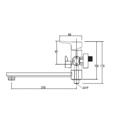 Смеситель для ванны с душем KAISER Vega (63055)