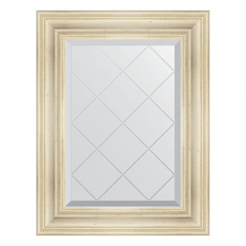 Зеркало настенное с гравировкой EVOFORM в багетной раме травленое серебро, 59х76 см, BY 4031