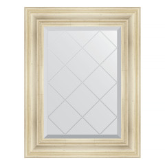 Зеркало настенное с гравировкой EVOFORM в багетной раме травленое серебро, 59х76 см, BY 4031