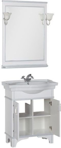 Мебель для ванной Aquanet Валенса 80 белый краколет/серебро