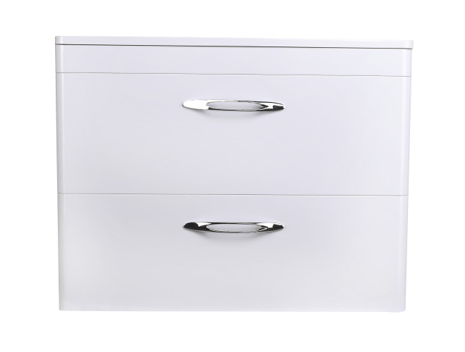 Тумба подвесная Style Line Каре 80 (2 ящ.) Люкс белая, PLUS