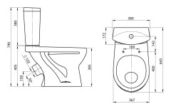 Santeri Ультра Унитаз-компакт с сидением стандарт