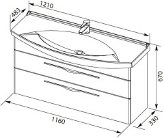 Тумба с раковиной Aquanet Ирвин 120 белый