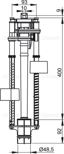 A09A Сливной механизм для Slimmodul