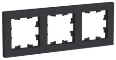 3-постовая РАМКА, универсальная, КАРБОН Schneider Electric ATLASDESIGN ATN001003