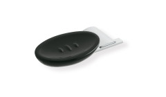 Stil Haus Aria, настенная черная керамическая мыльница, цвет хром