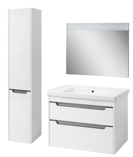 Пенал в ванную Ceruttispa Эмилия grey подвесной правый