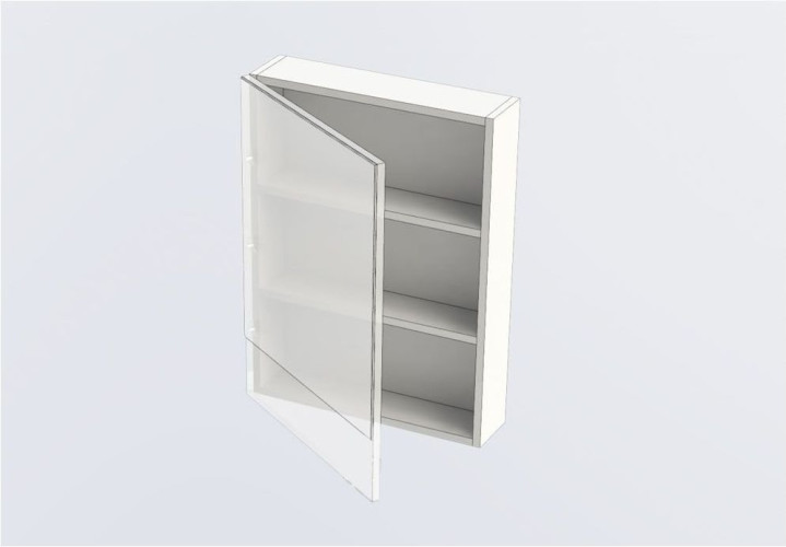 Зеркало-шкаф Aquanet Нота 58 черный