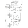 BA416AA WAVE Настенный смеситель для ванны/душа, монтаж на стандартных эксцентриках