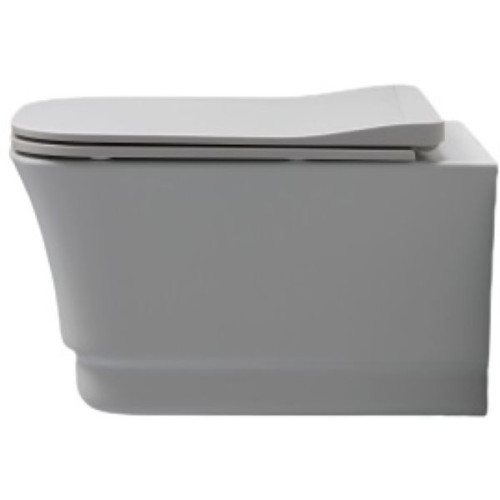 White Ceramic Idea, подвесной безободковый унитаз c крепежом, 51x35x28h см, цвет белый глянцевый