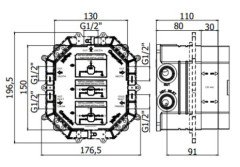 Встраиваемая часть для смесителей Paffoni серии COMPACT, универсальная (CPBOX001)