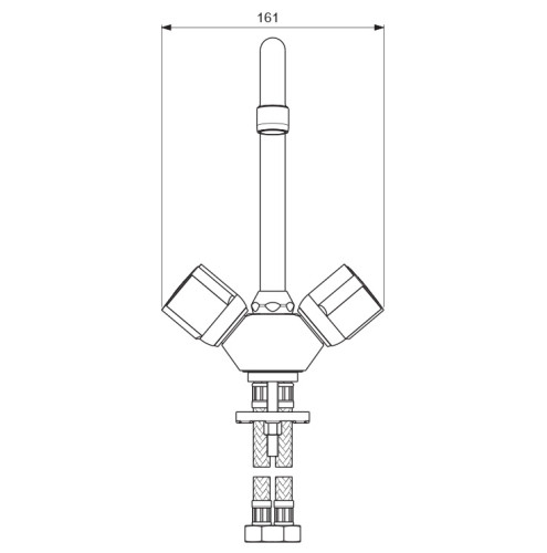 Смеситель для кухонной мойки Vidima ECO Керамическая кран-букса, цвет Хром (BA165AA)