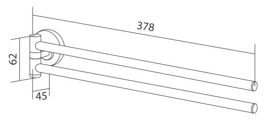 Держатель для полотенец AM PM Bliss A5532600