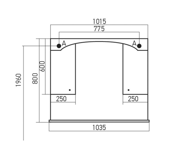 Зеркало-шкаф навесной без подсветки MIXLINE Крит-105 патина серебро (533128)