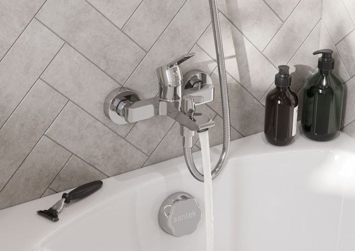 Смеситель Santek Найра для ванны, с аксессуарами, хром (WH5A10001C001)