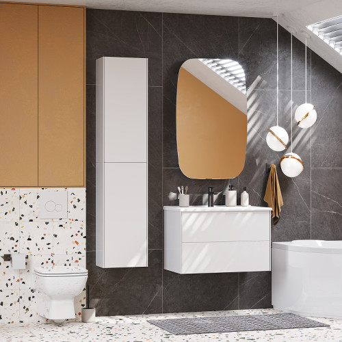 Тумба под раковину Aquaton Сохо 75 подвесная, цвет белый глянцевый (1A258101AJ010)