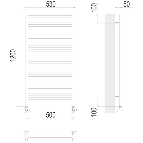 Полотенцесушитель TERMINUS Люкс Сицилия П18 500х1200 NEW