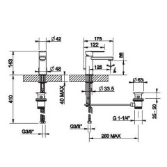 Смеситель раковины Gessi Trasparenze 34201.031