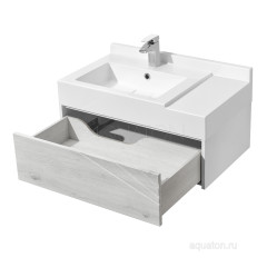 Тумба под раковину AQUATON Сакура 80 подвесная, светлое дерево (1A236401SKW80)