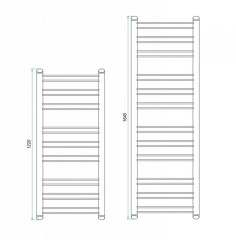 Водяной полотенцесушитель Grota Grande 55х122