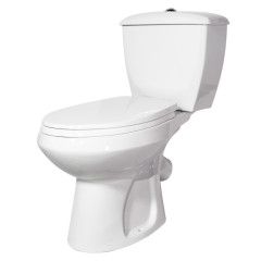 Унитаз-компакт Элисса Стандарт, нижний подвод, косой выпуск, с сиденьем, белый (43301130202)