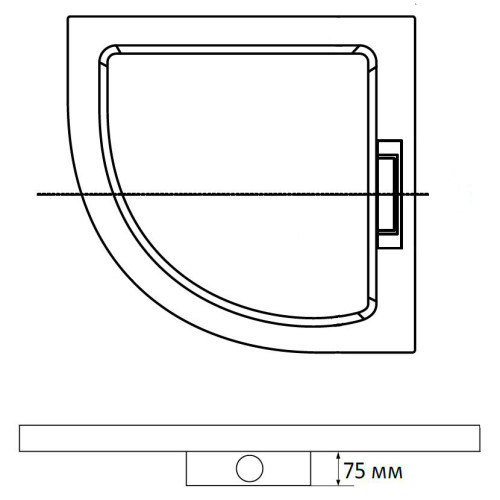 Душевой поддон полукруглый RGW STA-31B арт. 16330499-04