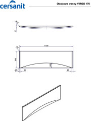Панель для ванны фронтальная Cersanit MITO RED 170