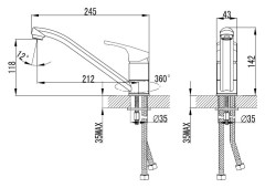Смеситель Milardo Neva NEVSB00M05