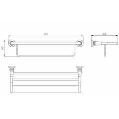 Полка для полотенец Rush Corsica CO42543
