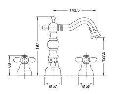 Смеситель для биде Bugnatese Princeton plus 8025