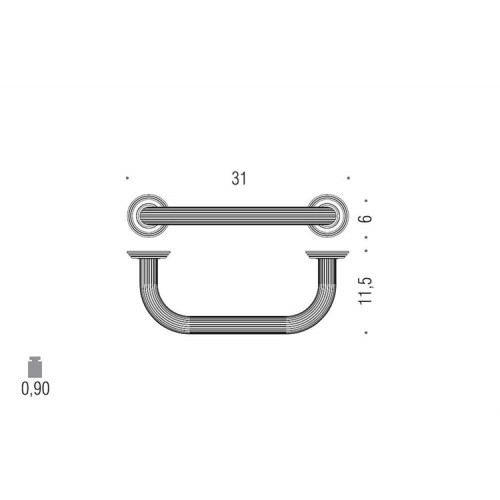 Поручень Colombo Design Hermitage В3373.HPS