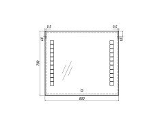 Зеркало Quadro 80 alum с подсветкой Sansa