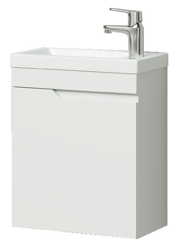 Тумба Итана Alexa 45 455х250х570 подвесная с раковиной Фостер 45 левый Белый глянец (CS00080608)