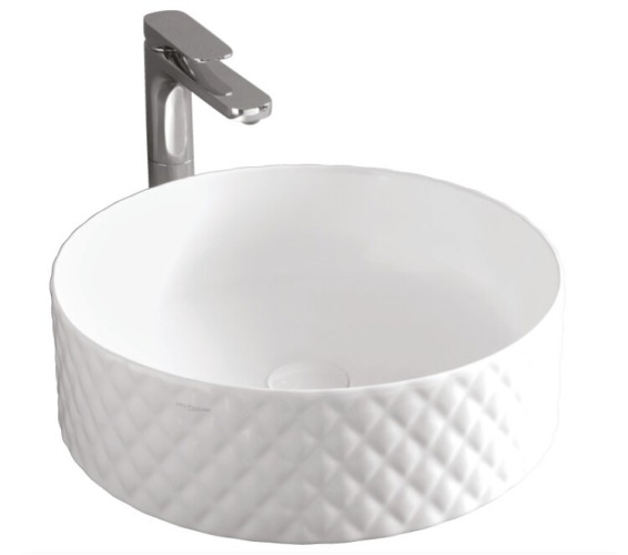 Раковина Artceram Rombo 440*440*145 отверстия для смесителя-отсутствуют Glossy White