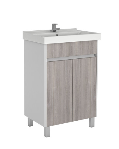 Тумба под умывальник "Fest 60" Uno Дуб серый без ящика Домино