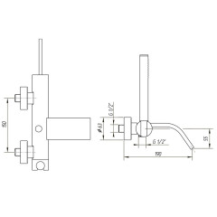 Смеситель для ванны Migliore Tor ML.TOR-9002.CR