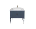 Тумба под раковину Atoll Ренессанс 80 серый индиго в Комплект для ванной Atollе с умывальником