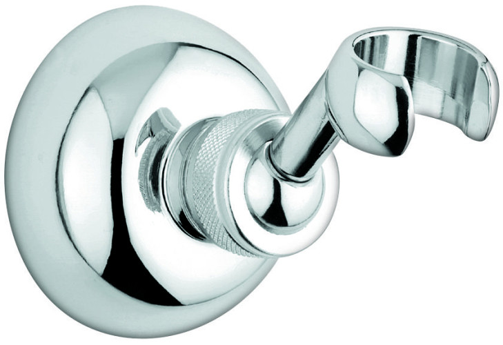 Emmevi, классический регулируемый держатель для ручного душа, цвет белый/золото