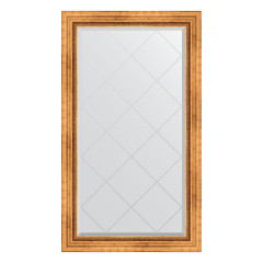 Зеркало настенное с гравировкой EVOFORM в багетной раме римское золото, 76х131 см, BY 4232
