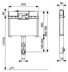 Смывной бачок Tece Рrofil 9370007 для напольного унитаза