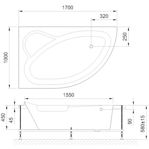 Акриловая ванна Royal Bath Alpine RB819103 140x95