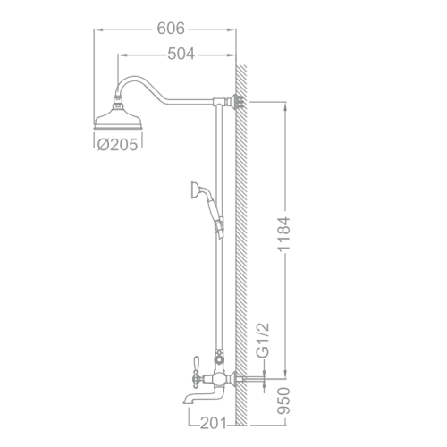 Душевая стойка Schein Thames 493CS/8056055PT