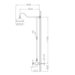 Душевая стойка Schein Thames 493CS/8056055PT