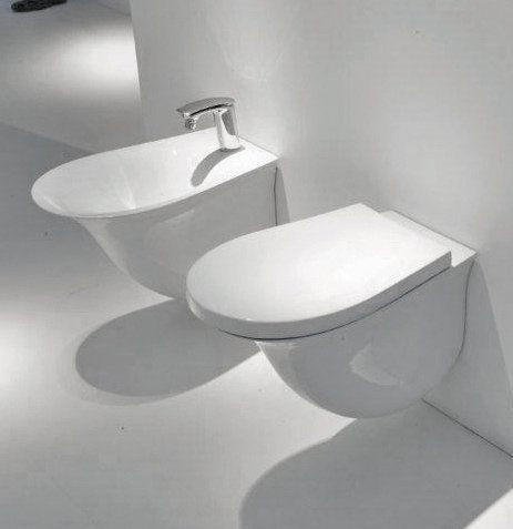 Neroceramica Libera, унитаз подвесной 58х38 c cиденьем микролифт, цвет белый