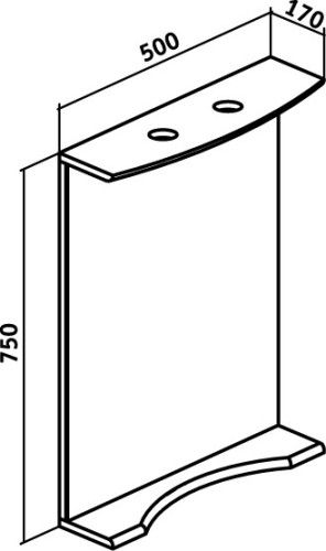 Зеркало Runo Ксения 50