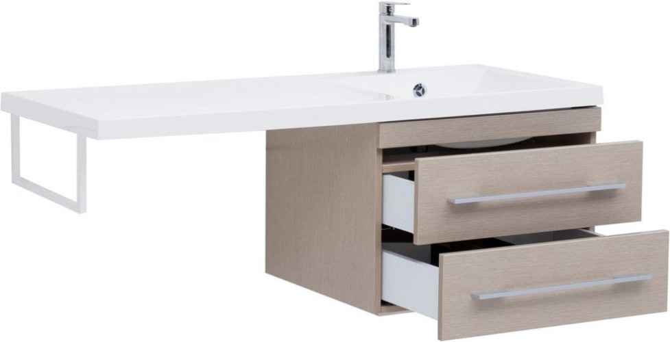 Тумба с раковиной Aquanet Нота 120 R светлый дуб