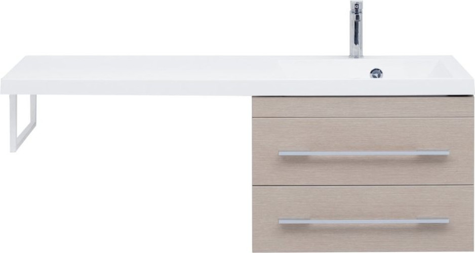 Тумба с раковиной Aquanet Нота 120 R светлый дуб