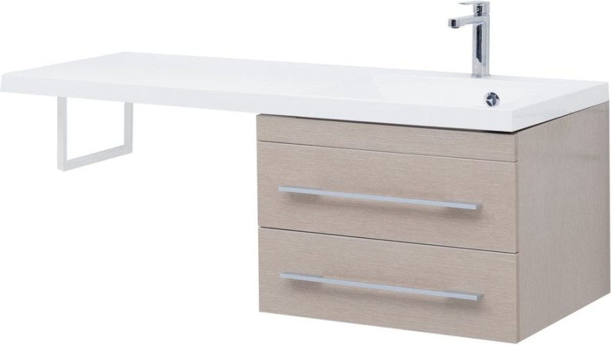 Тумба с раковиной Aquanet Нота 120 R светлый дуб