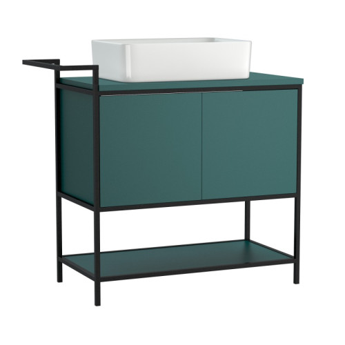 Тумба под раковину напольная Cersanit BOTANIQUE 100 для CREA 50 зелёный