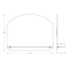 Зеркало настенное с полочкой Optima EVOFORM 60х50 см, BY 0517
